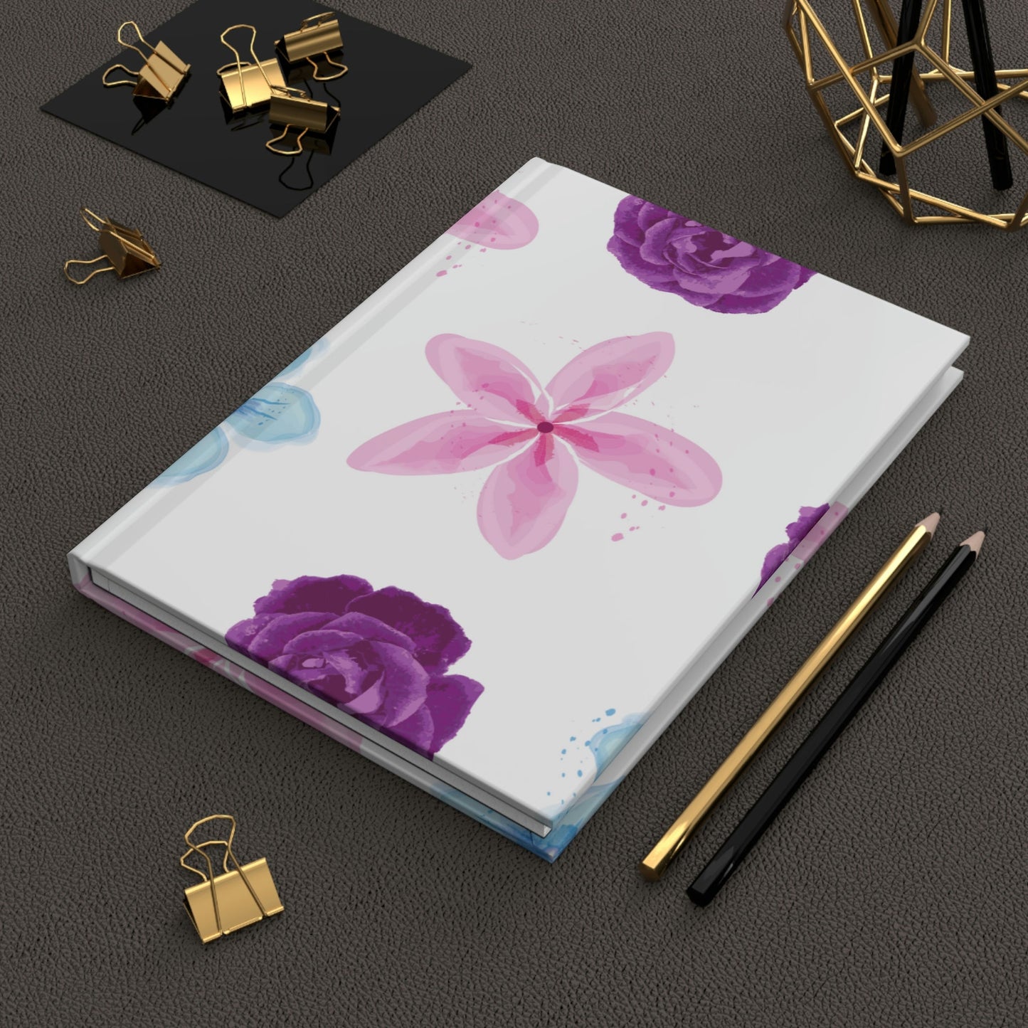 Pretty Florals Hardcover Matte Journal Paper products Pink Sweetheart