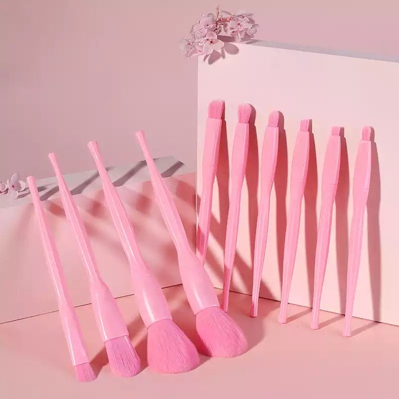 Pretty Pastel Candy Cosmetic Makeup Brush Set Makeup Brushes Pink Sweetheart