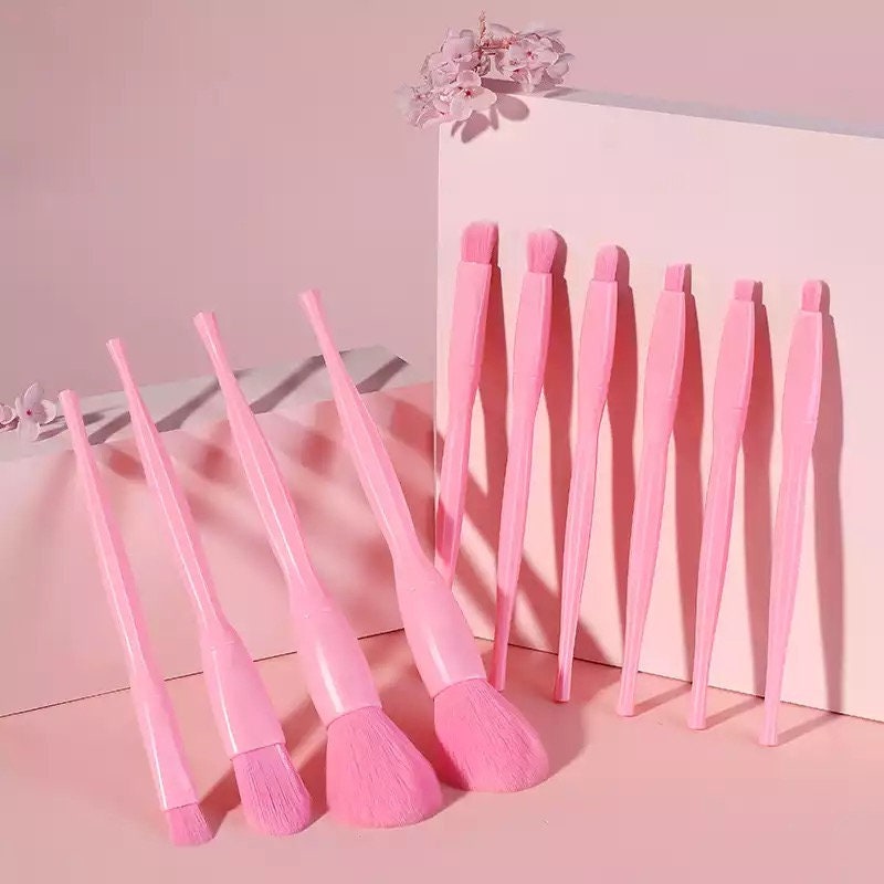 Pretty Pastel Candy Cosmetic Makeup Brush Set Pink Sweetheart