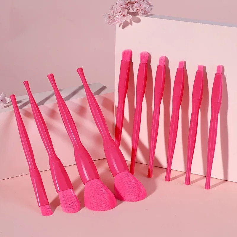 Pretty Pastel Candy Cosmetic Makeup Brush Set Pink Sweetheart