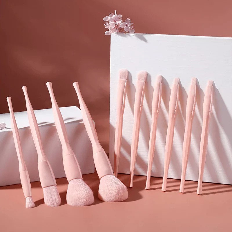 Pretty Pastel Candy Cosmetic Makeup Brush Set Pink Sweetheart