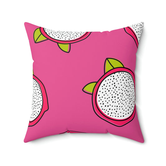Pretty Pink Dragonfruit Square Pillow Home Decor Pink Sweetheart