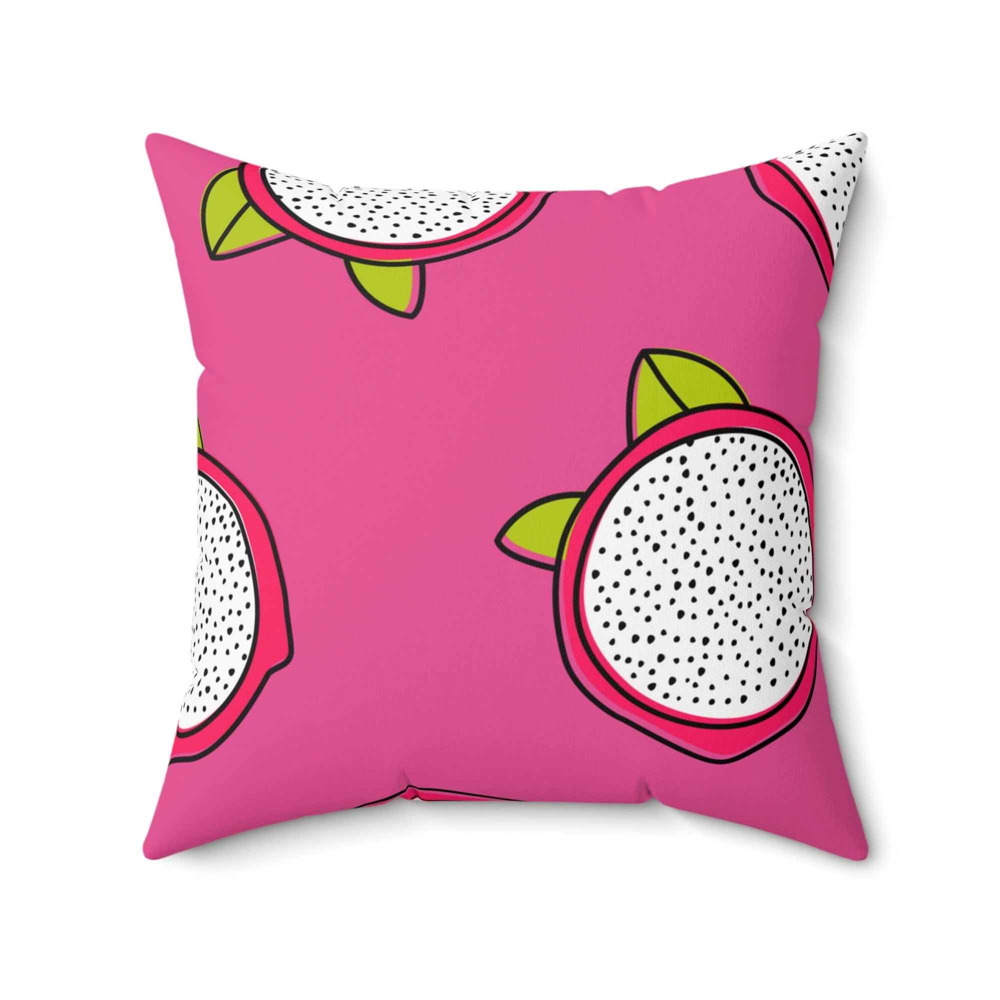 Pretty Pink Dragonfruit Square Pillow Home Decor Pink Sweetheart