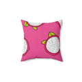 Pretty Pink Dragonfruit Square Pillow - Pink Sweetheart
