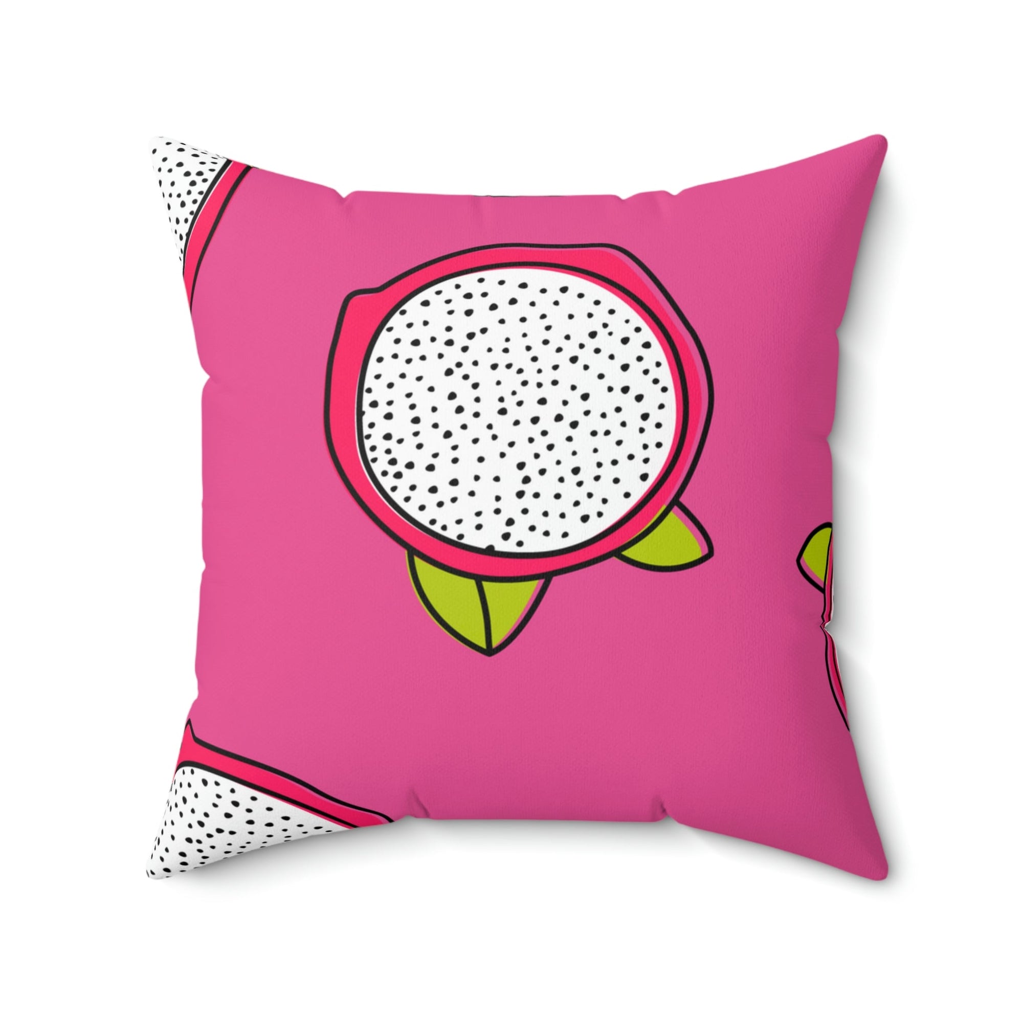 Pretty Pink Dragonfruit Square Pillow Home Decor Pink Sweetheart