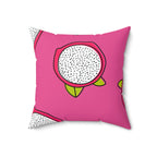 Pretty Pink Dragonfruit Square Pillow Home Decor Pink Sweetheart