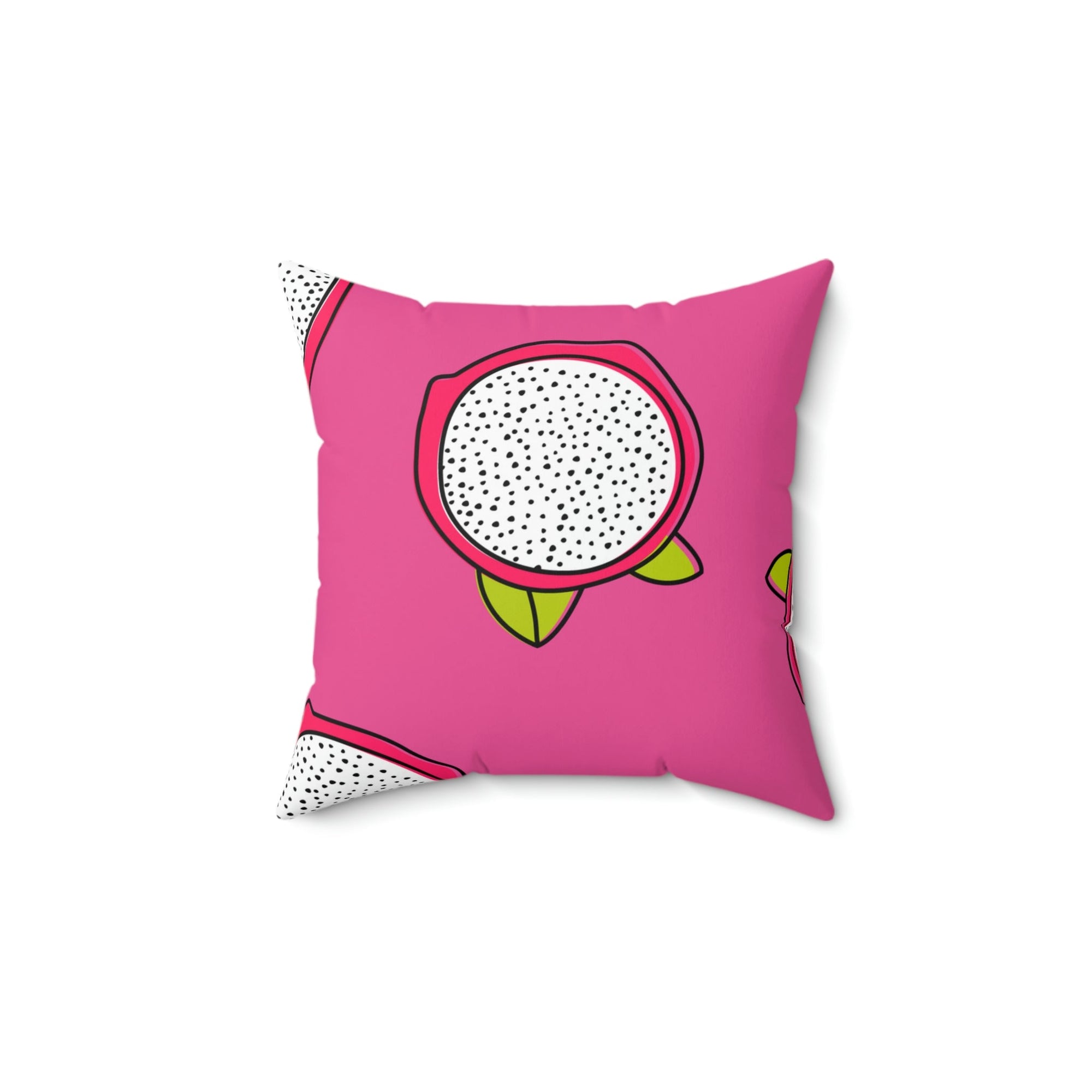 Pretty Pink Dragonfruit Square Pillow Home Decor Pink Sweetheart