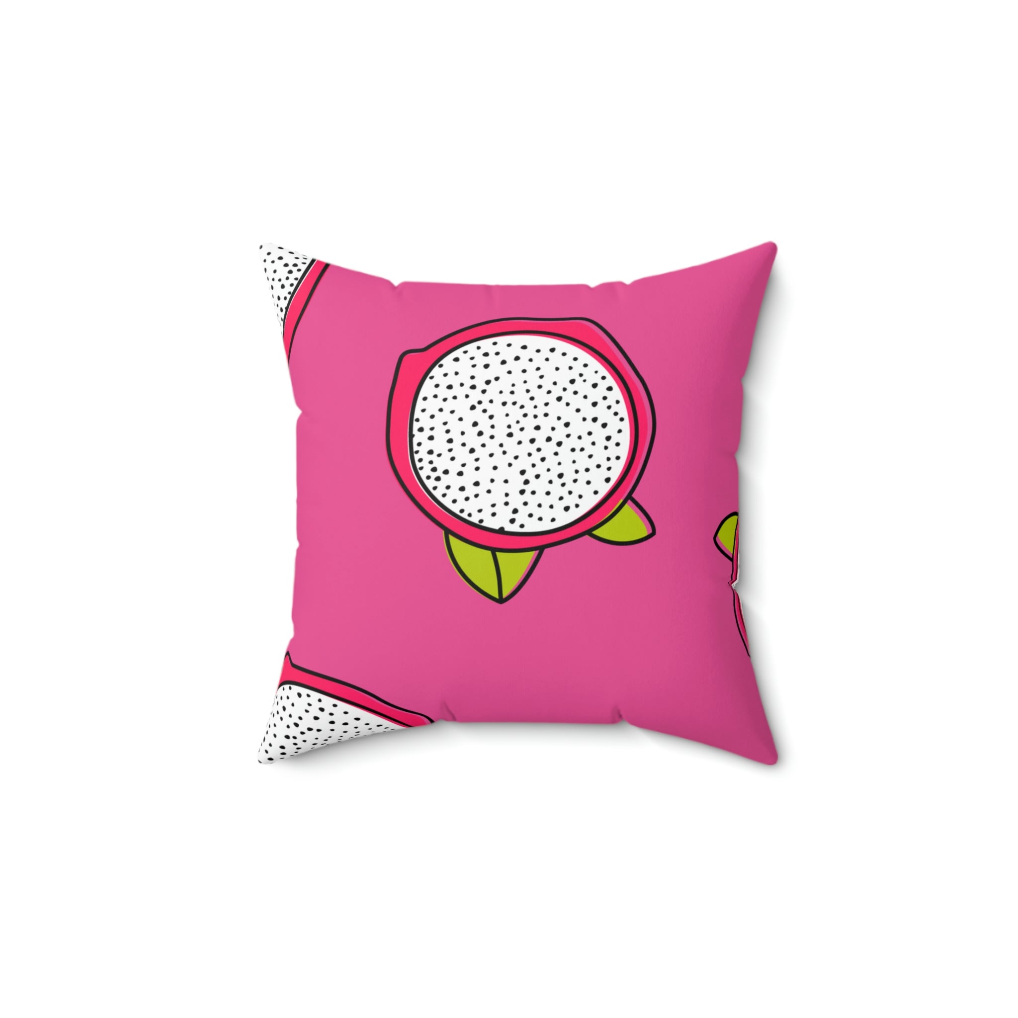 Pretty Pink Dragonfruit Square Pillow Home Decor Pink Sweetheart
