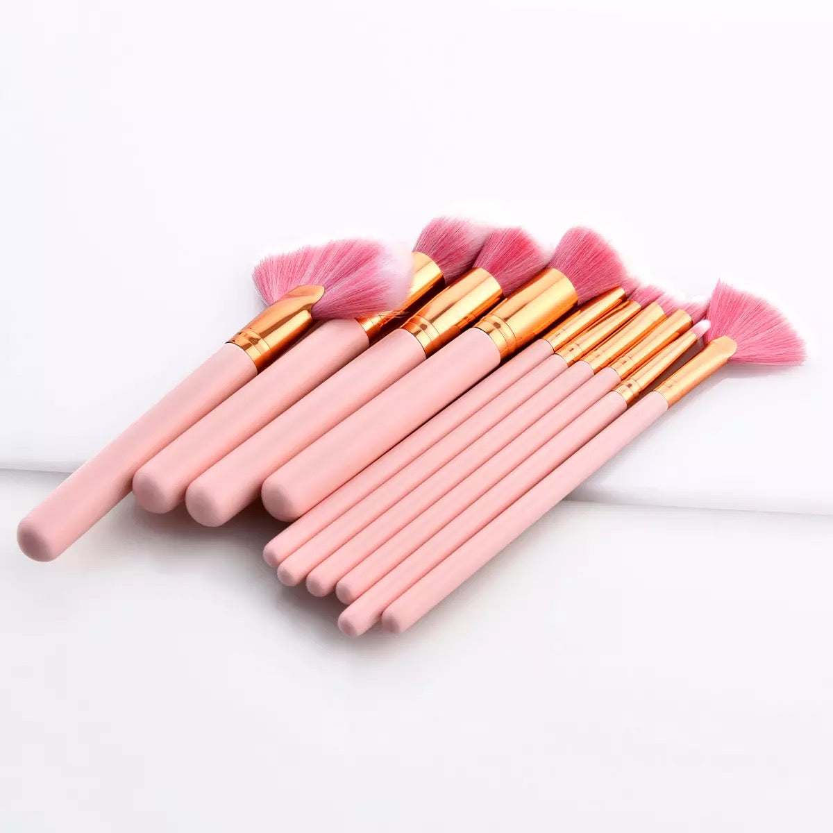 Pretty Pink Pastel Makeup Brush Set Makeup Brushes Pink Sweetheart