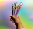 Purple Diamond Studded Bling Makeup Brush Set Makeup Brushes Pink Sweetheart