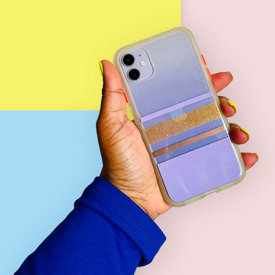 Purple Stripe iPhone 11 Phone Case PREOWNED  Pink Sweetheart