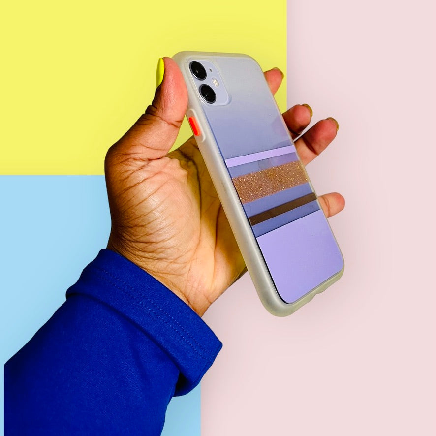 Purple Stripe iPhone 11 Phone Case PREOWNED  Pink Sweetheart
