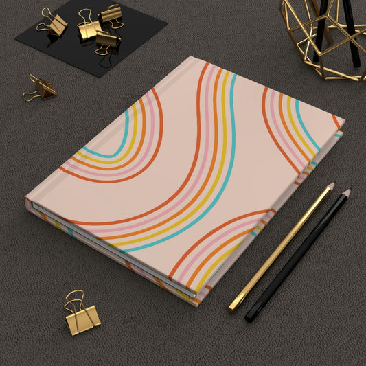 Rainbow Swirl Hardcover Matte Journal Paper products Pink Sweetheart
