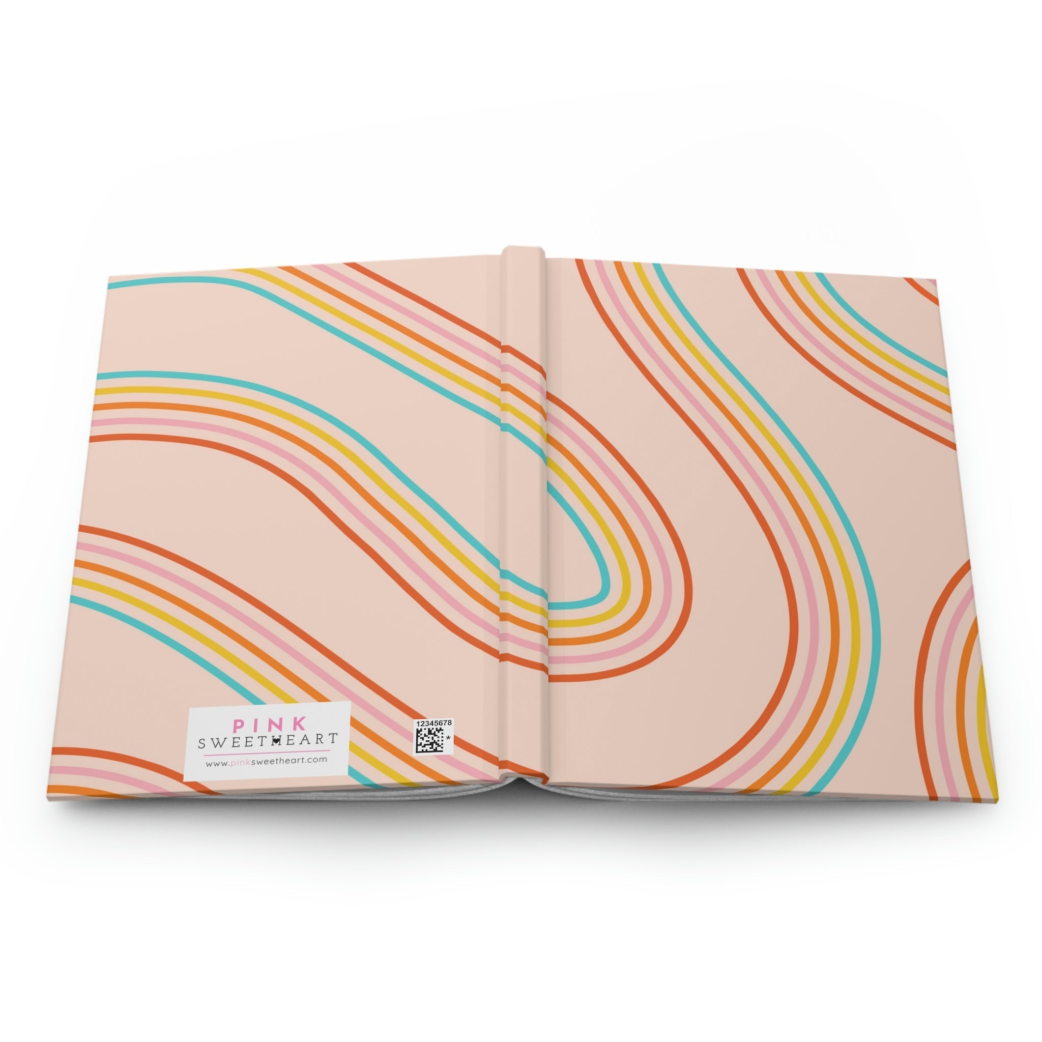 Rainbow Swirl Hardcover Matte Journal Paper products Pink Sweetheart