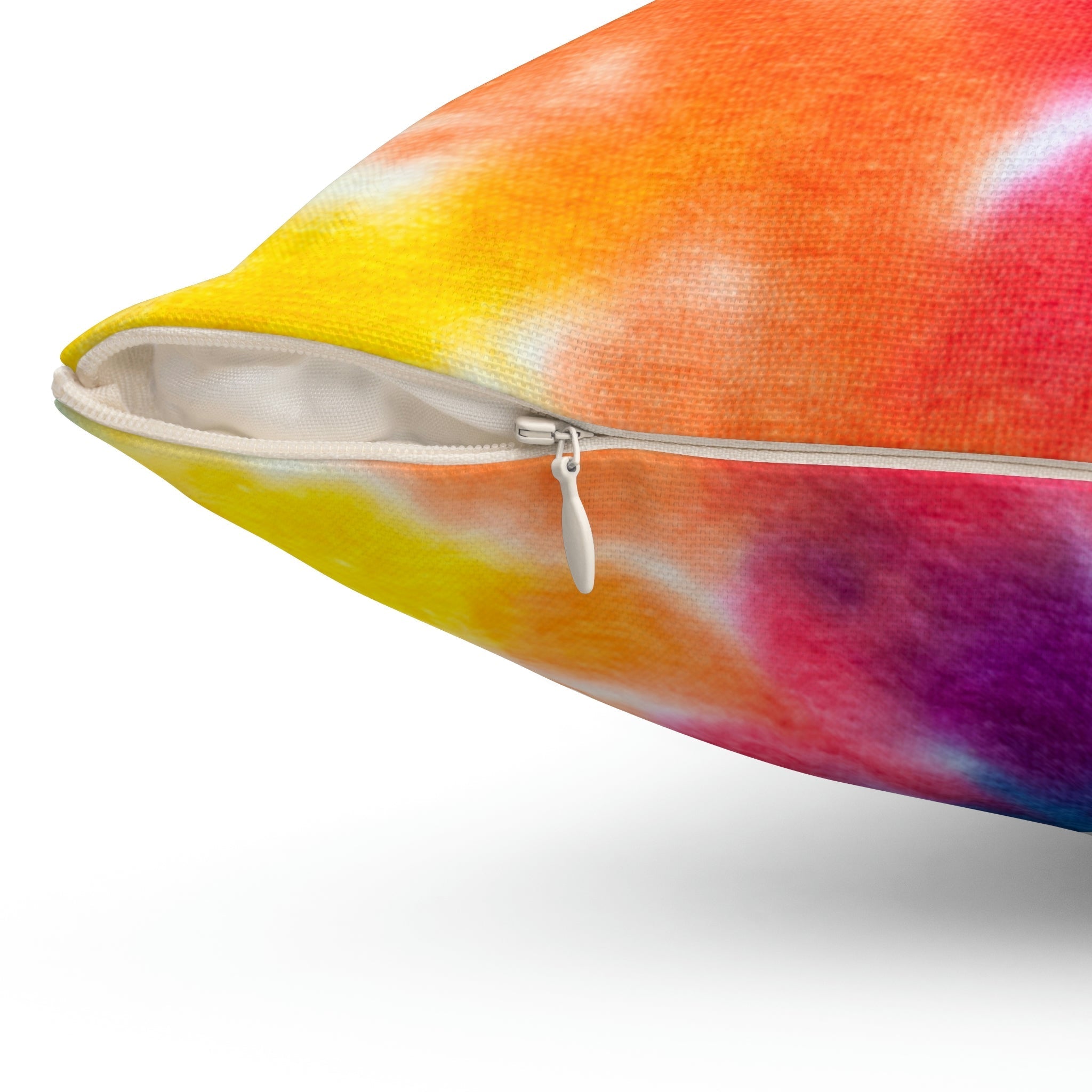Rainbow Tie Dye Square Pillow Home Decor Pink Sweetheart