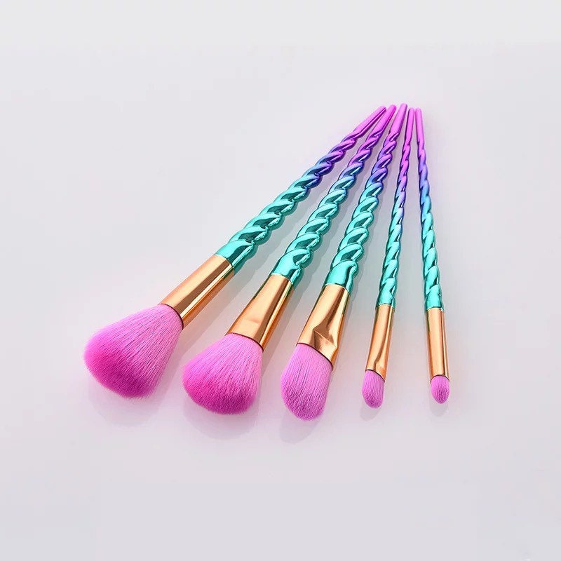 Rainbow Unicorn Ombré Makeup Brush Set Makeup Brushes Pink Sweetheart