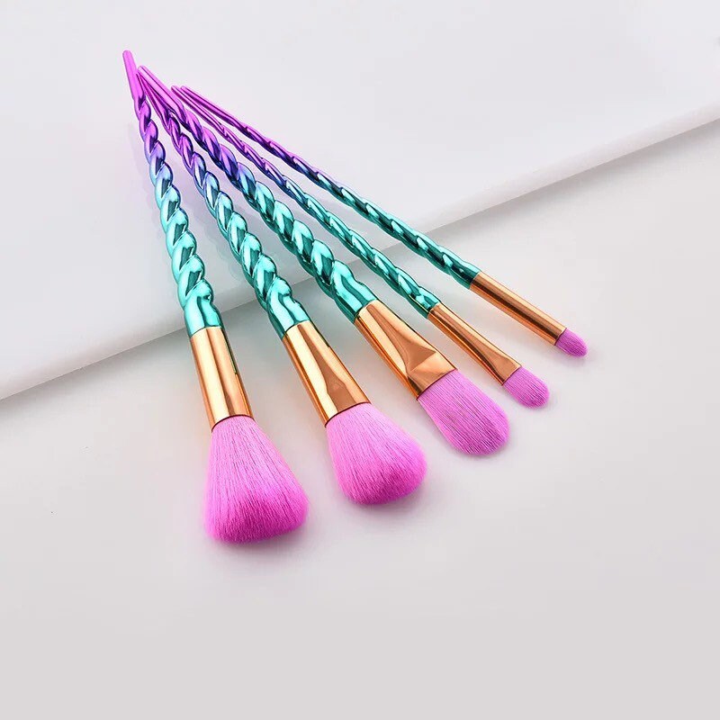 Rainbow Unicorn Ombré Makeup Brush Set Makeup Brushes Pink Sweetheart
