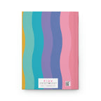 Rainbow Waves Hardcover Matte Journal Paper products Pink Sweetheart