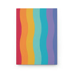 Rainbow Waves Hardcover Matte Journal Paper products Pink Sweetheart