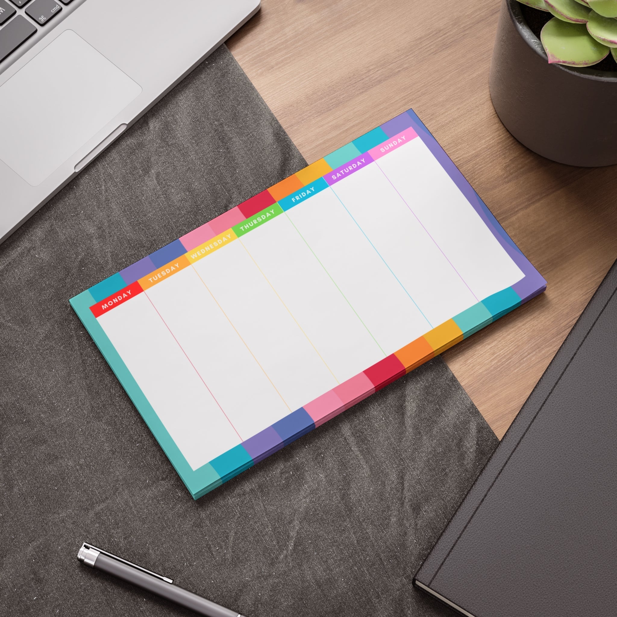 Rainbow Waves Weekly Planner Post-it® Note Pad Paper products Pink Sweetheart