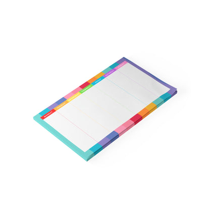 Rainbow Waves Weekly Planner Post-it® Note Pad Paper products Pink Sweetheart