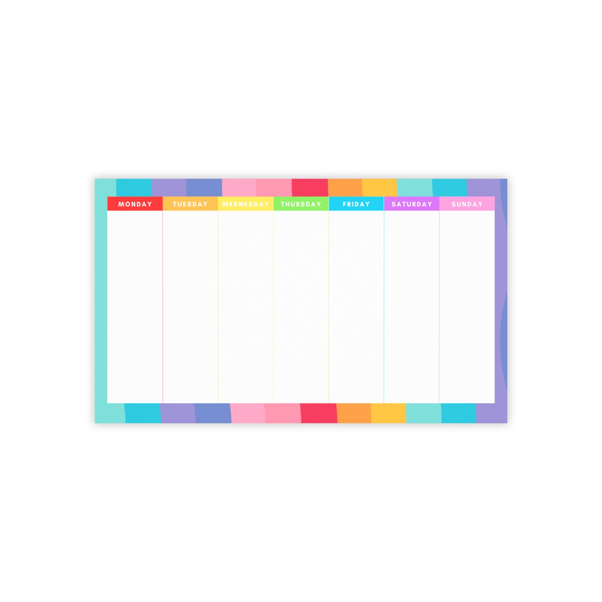 Rainbow Waves Weekly Planner Post-it® Note Pad Paper products Pink Sweetheart