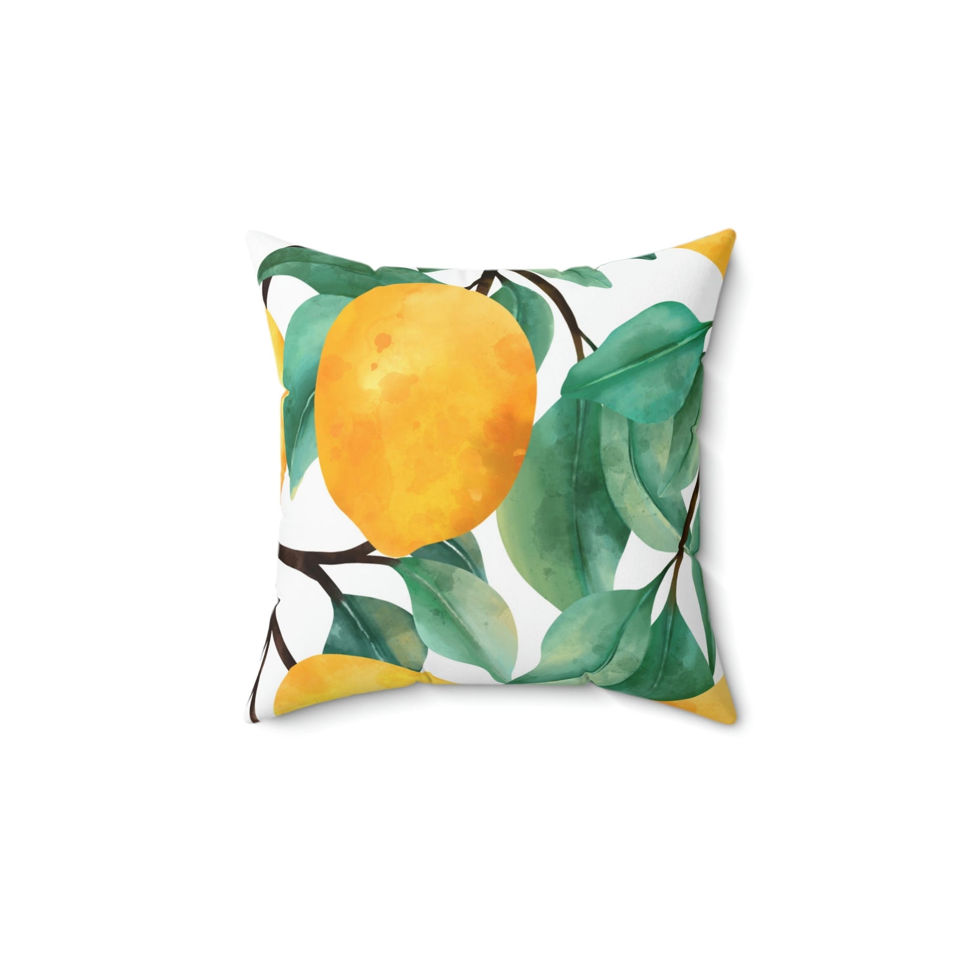 Realistic Lemons Square Pillow Home Decor Pink Sweetheart