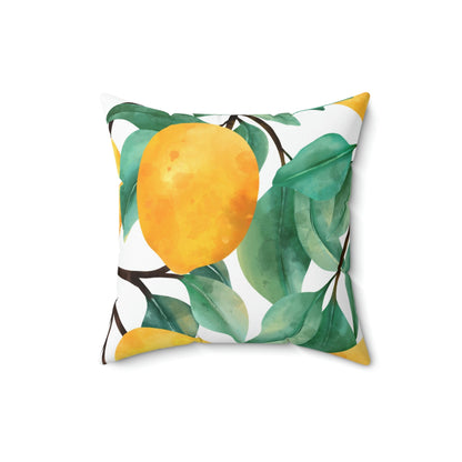 Realistic Lemons Square Pillow Home Decor Pink Sweetheart