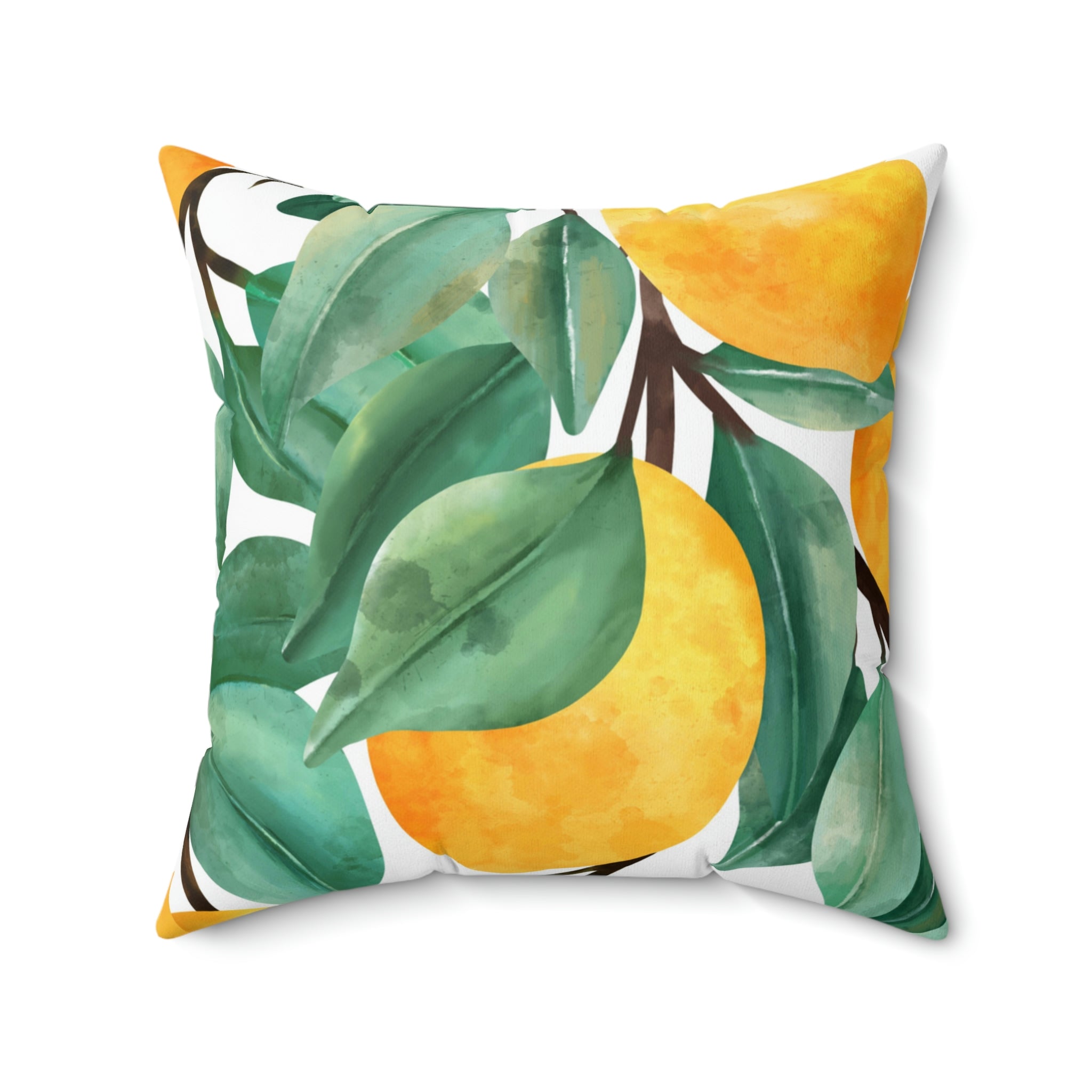 Realistic Lemons Square Pillow Home Decor Pink Sweetheart