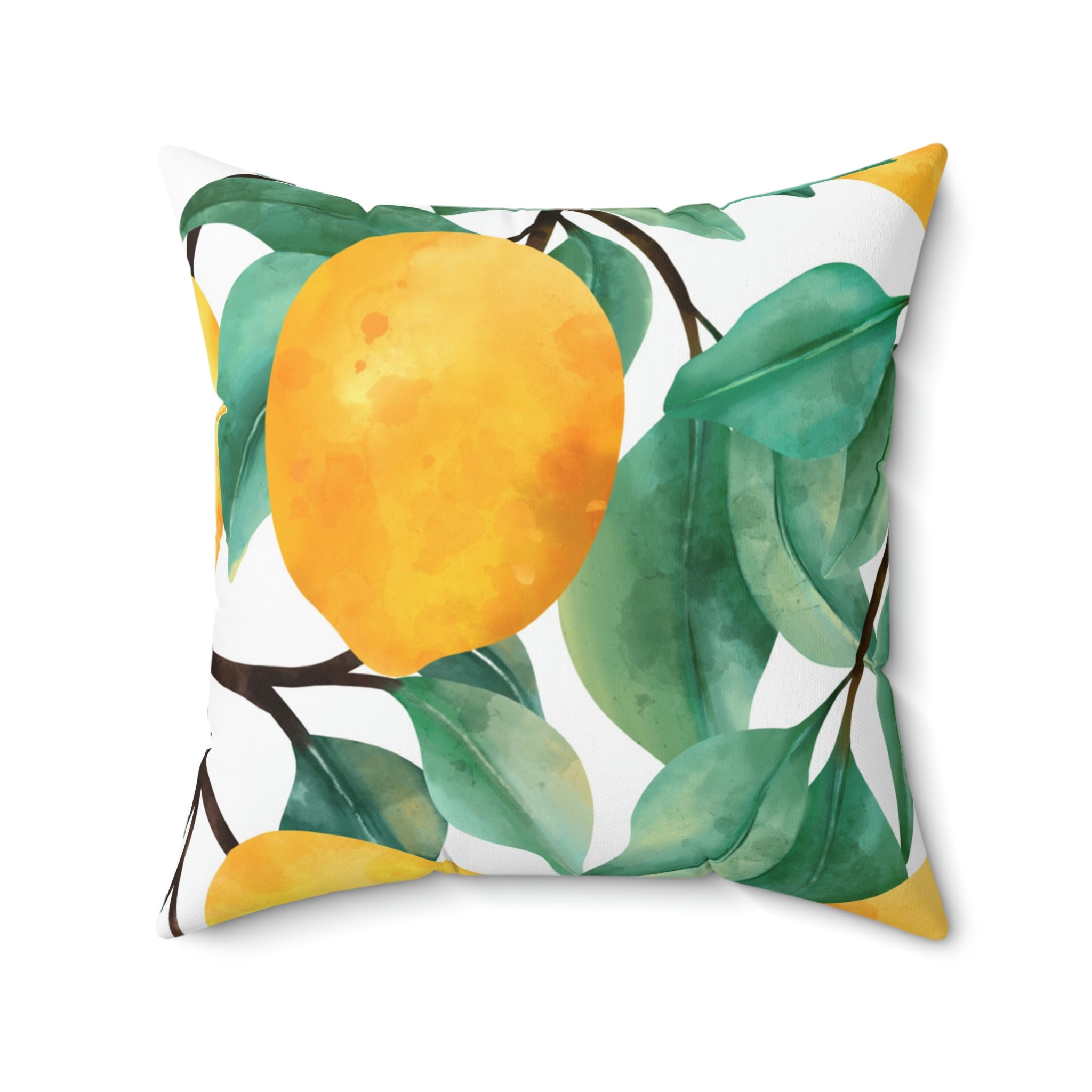 Realistic Lemons Square Pillow Home Decor Pink Sweetheart