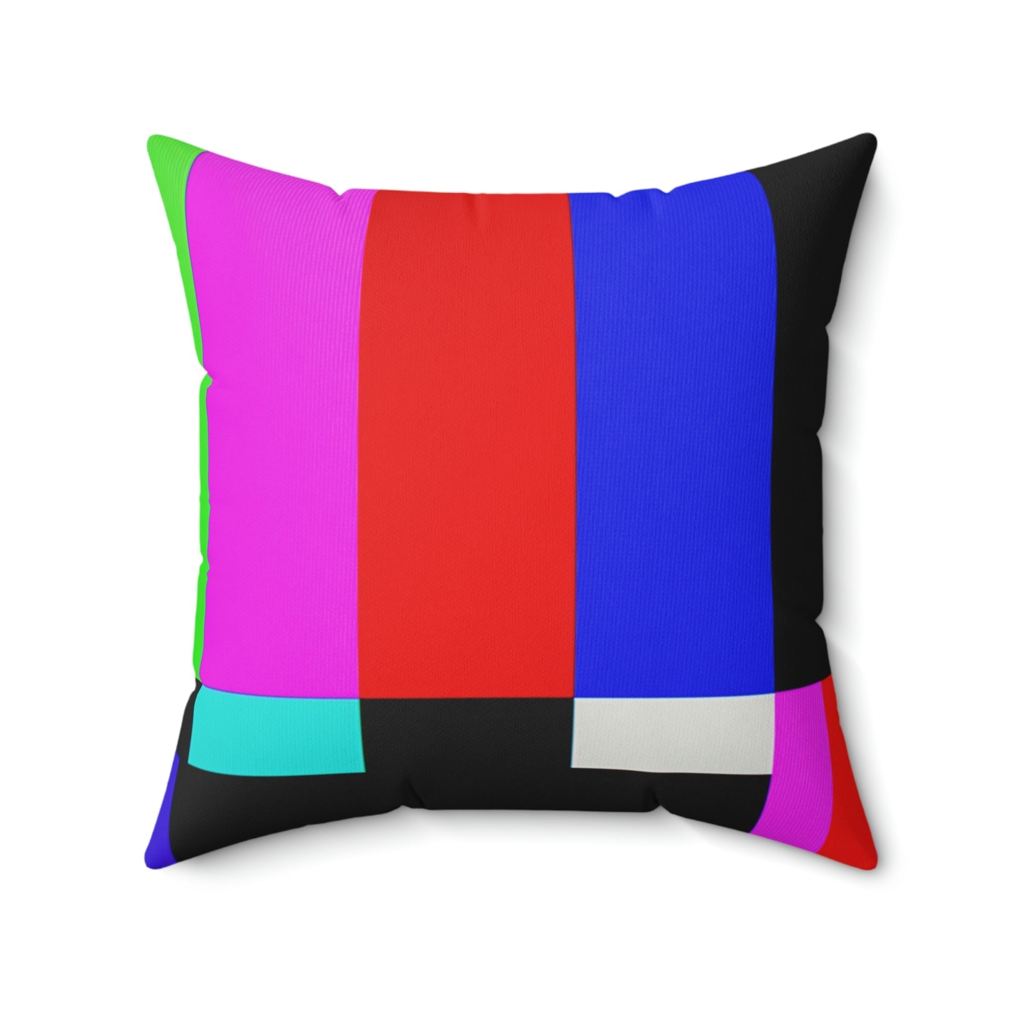 Retro Stand By TV Maintenance Square Pillow Home Decor Pink Sweetheart