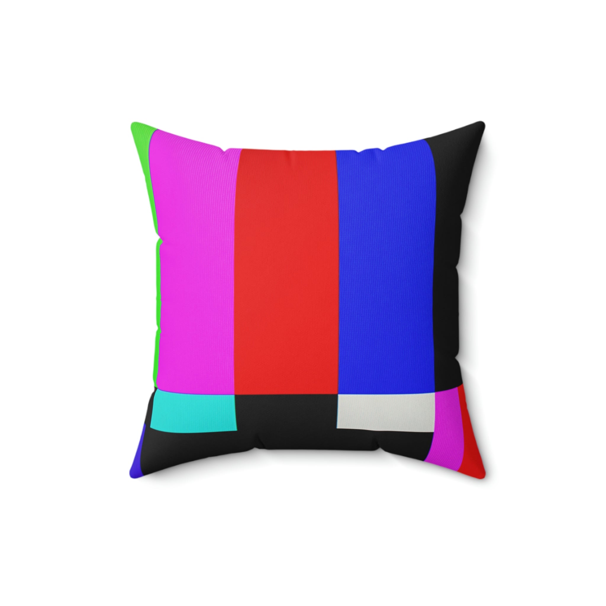 Retro Stand By TV Maintenance Square Pillow Home Decor Pink Sweetheart