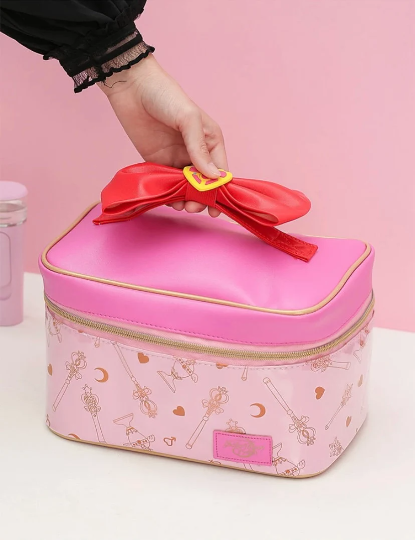 Sailor Moon Pink Kawaii Cosmetic Makeup Bag Cosmetic & Toiletry Bags Pink Sweetheart
