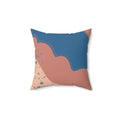 Sandy Waters Square Pillow - Pink Sweetheart