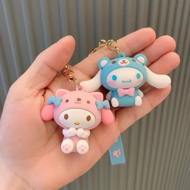 Sanrio Cuddle Cutie Charm Keychain Keychains Pink Sweetheart