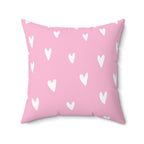 Sending a Thousand Hearts Square Pillow Home Decor Pink Sweetheart