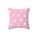 Sending a Thousand Hearts Square Pillow Home Decor Pink Sweetheart