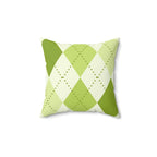 Shades of Green Argyle Square Pillow Home Decor Pink Sweetheart