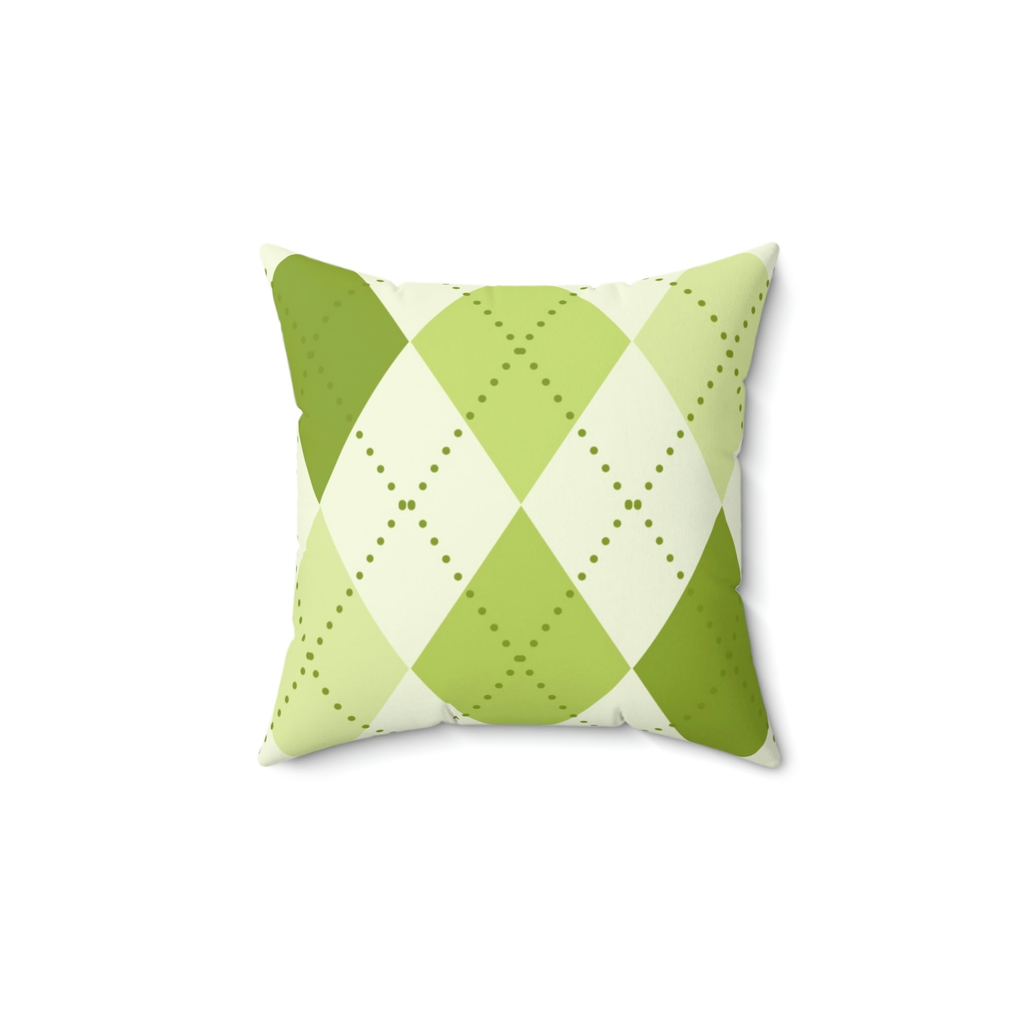 Shades of Green Argyle Square Pillow Home Decor Pink Sweetheart