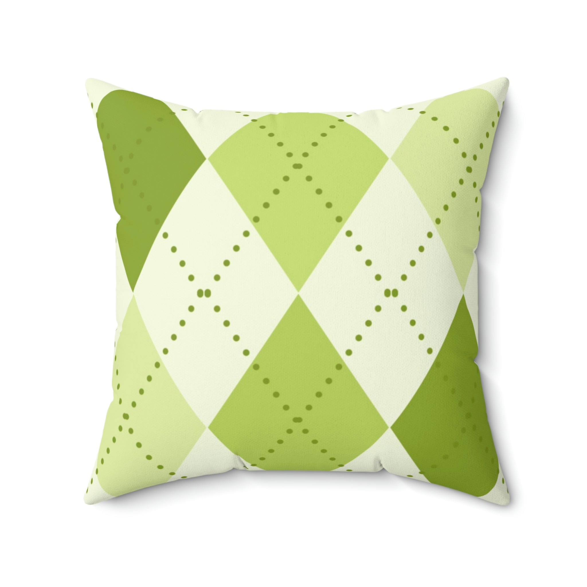 Shades of Green Argyle Square Pillow Home Decor Pink Sweetheart