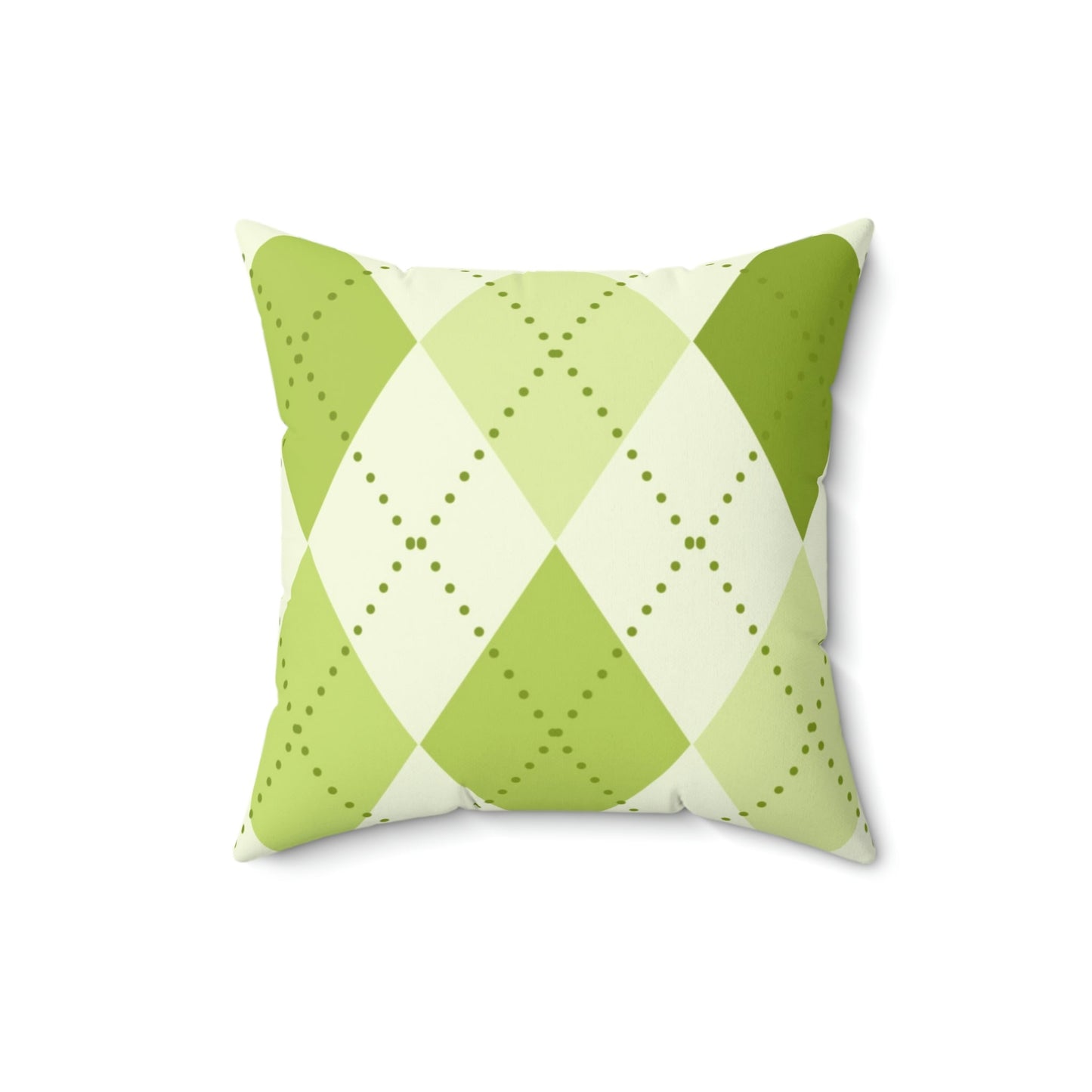 Shades of Green Argyle Square Pillow Home Decor Pink Sweetheart