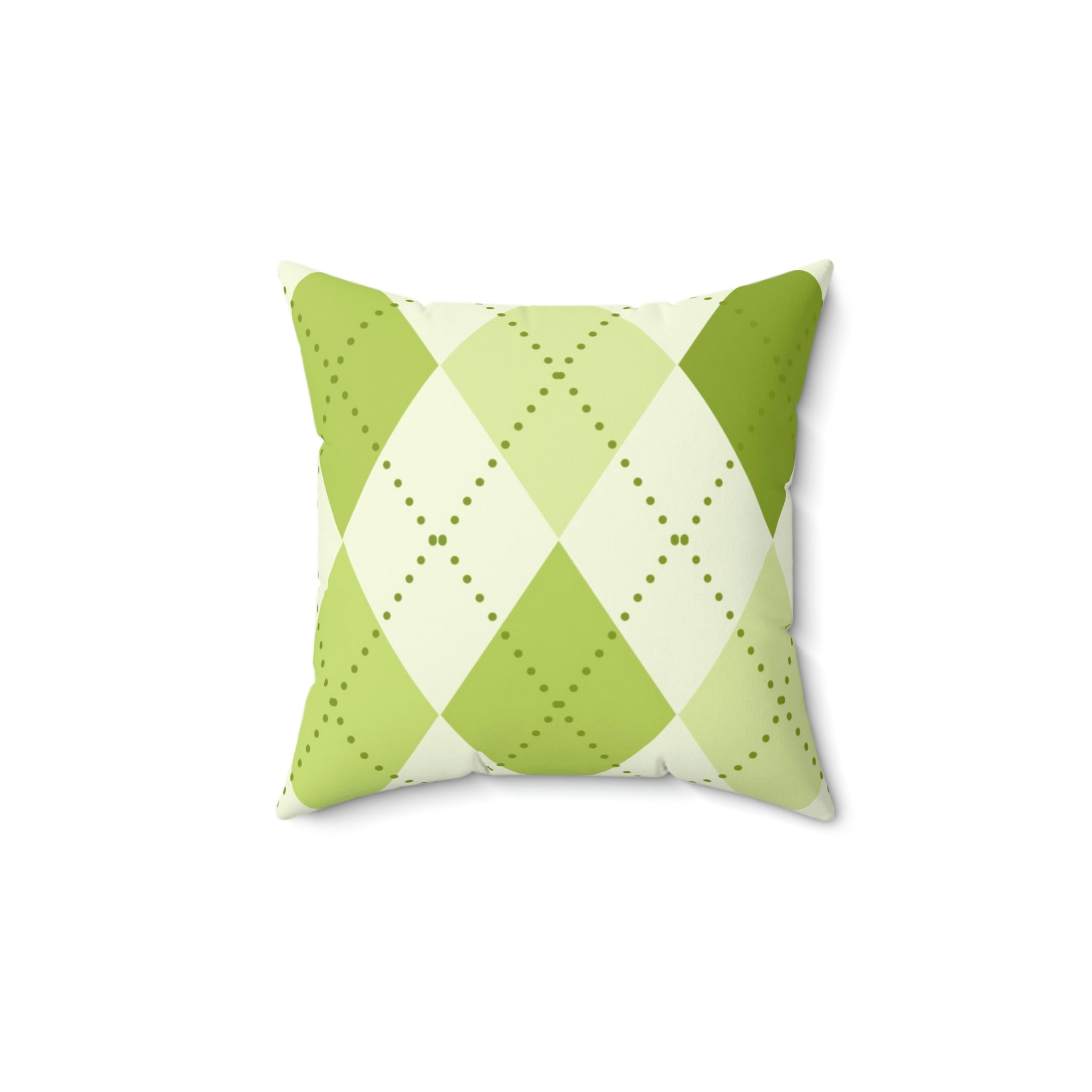 Shades of Green Argyle Square Pillow Home Decor Pink Sweetheart