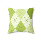 Shades of Green Argyle Square Pillow Home Decor Pink Sweetheart
