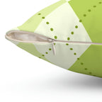 Shades of Green Argyle Square Pillow Home Decor Pink Sweetheart