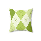 Shades of Green Argyle Square Pillow Home Decor Pink Sweetheart