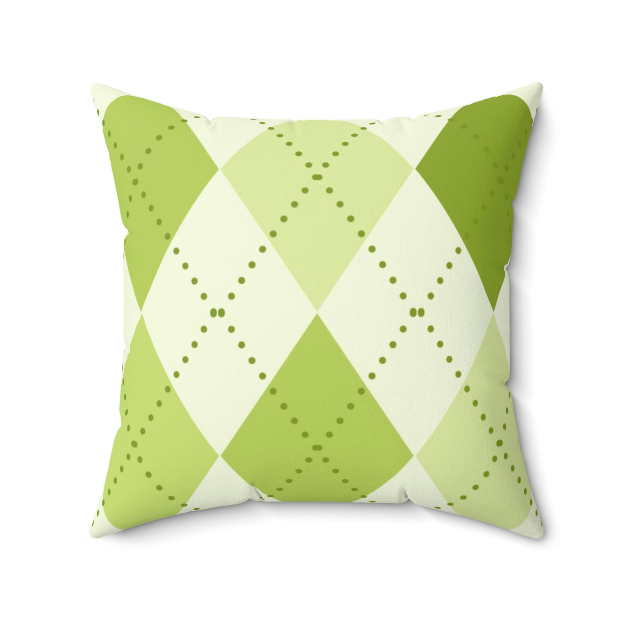 Shades of Green Argyle Square Pillow Home Decor Pink Sweetheart