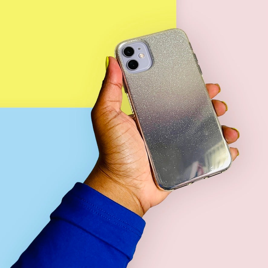 Silver Galactic Metallic iPhone 11 Phone Case PREOWNED  Pink Sweetheart