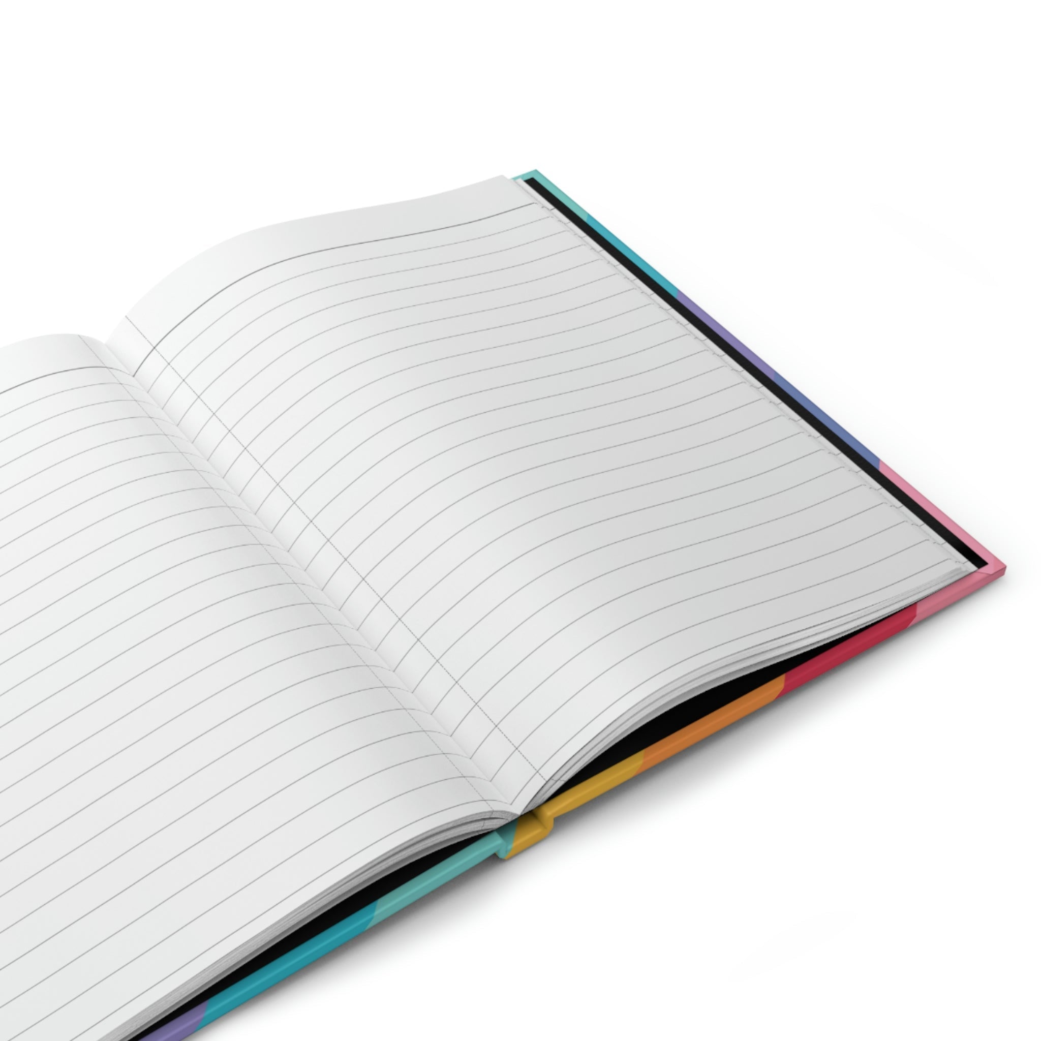 Slanted Rainbow Hardcover Matte Journal Paper products Pink Sweetheart