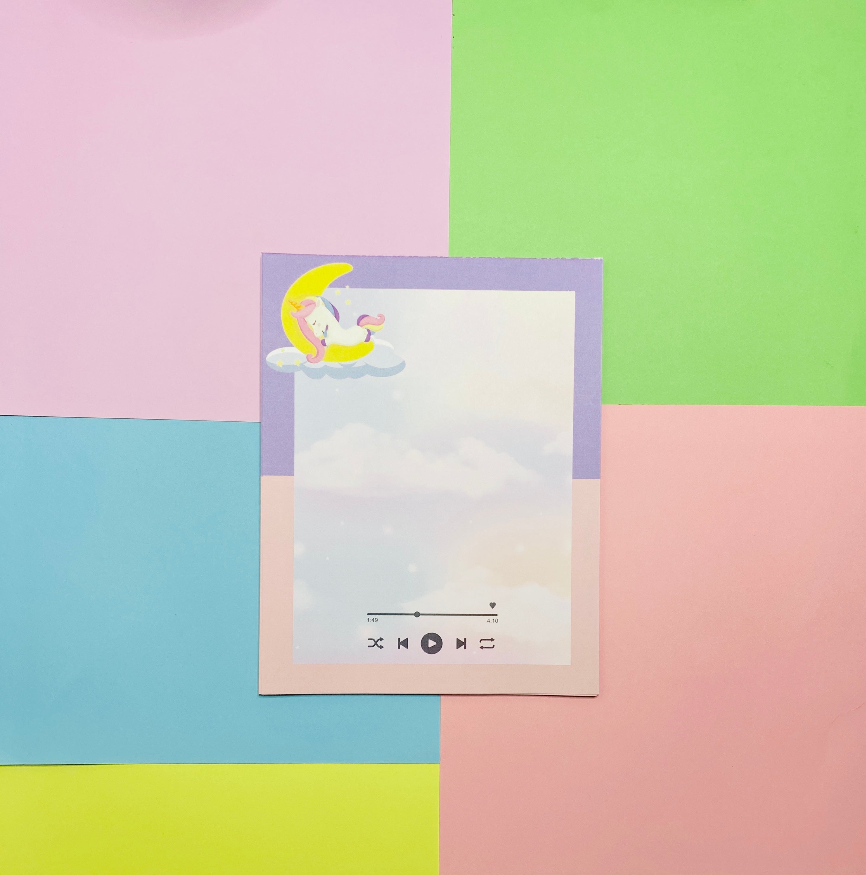 Sleepy Unicorn Slumber Jumbo Stationery Notepad Notebooks & Notepads Pink Sweetheart