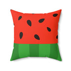 Slice of Watermelon Square Pillow Home Decor Pink Sweetheart